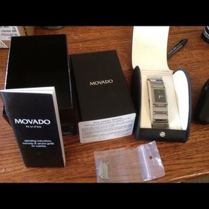 MOVADO VALOR Tungsten BOX SET PAPERS & CERT CARD🔥